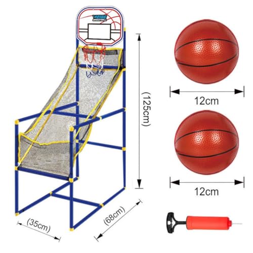 Arcade de baloncesto infantil con canasta portátil y 2 balones 3