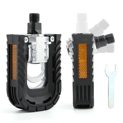 Folding Bike Pedals Aluminum Alloy Bicycle Foldable Pedals with Reflective