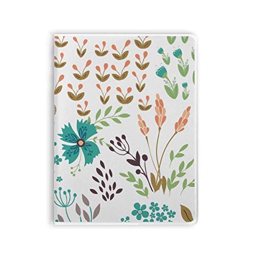 Carnet de notes haut de gamme à motif fleurs colorées avec reliure souple premium