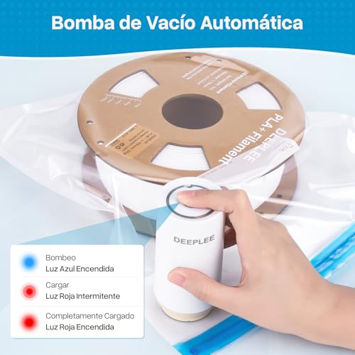 Kit de Bolsas de Vacío para Filamento 3D con Bomba Automática - 30 Bolsas Incluidas - Fernando Cortés