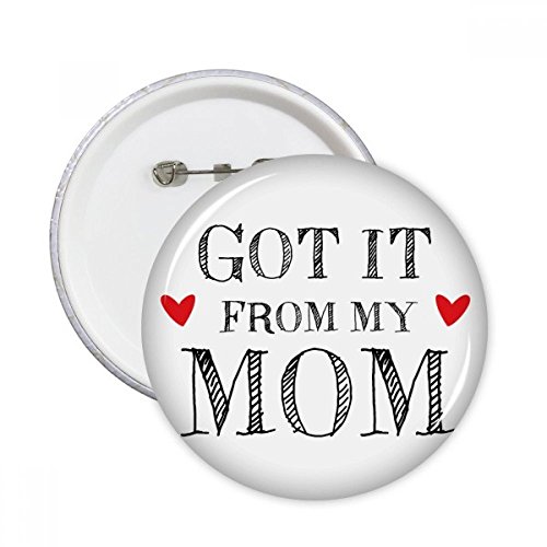 Cadeau de Mère Enfant DIYthinker - Lot de 5 Broches Rondes pour Célébrer l'Amour Fusionnel