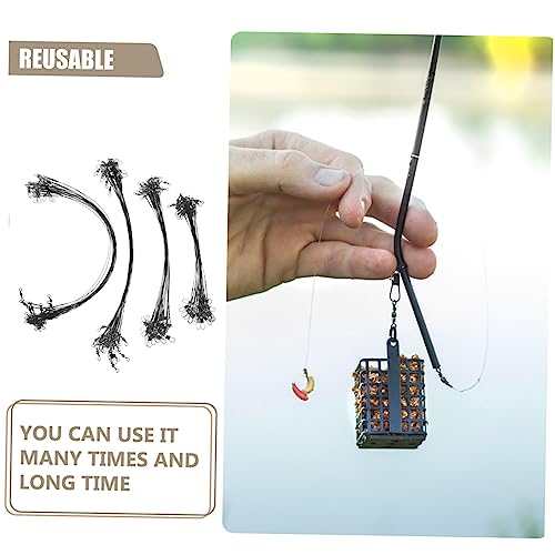 100 piezas de Cuerdas de Pesca de Acero Resistentes miniatura 3