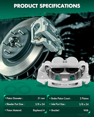 Image of SCITOO Front Right Brake Caliper With Bracket 18B4750 Compatible For Ford For F-150 1999-2003, For Ford For F-150 Heritage 2004, For Lincoln Blackwood 2002