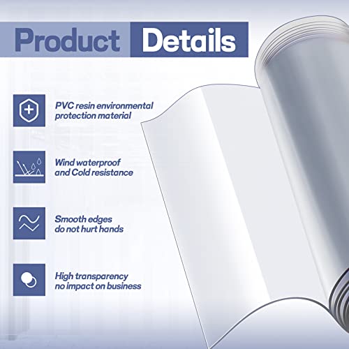 Juexica KM-220905-E Plastic Strip Door Curtain Kit 0.08'' Winter Thickness Pvc Freezer Door Curtain Smooth Waterproof Hurricane Shutters Gate thumb #2
