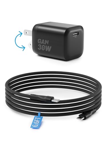 30w USB c Wall Charger for Google Pixel Charger 8 7 Pro 7 7a 6 Pro 6a 6 5 5a 4 4a Phone Adapter Fast Charger Type C Charging Block Compatible with Google & Other USB-C Devices(6.6FT Cable Included)