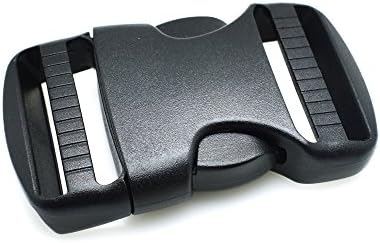 10pcs Hight Quality Plastic Side Release Belt Buckles Package Accessories for Paracord Bracelet Dog Collar Black 3/4" Webbing 20mm