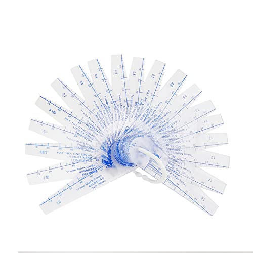 Rannb Plastic Feeler Gauge 0.05mm to 2mm Metric Gap Measuring Tool 19 Leaf by Rannb - Used condition - US$12.53