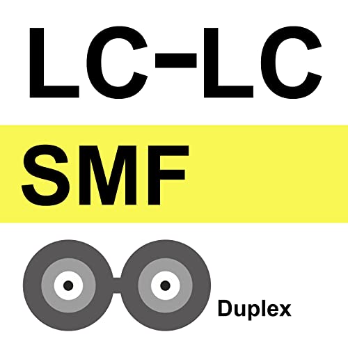 Image of 10Gtek Fiber Patch Cable - LC to LC OS2 10Gb /Gigabit Singlemode Jumper Duplex 9 /125 LSZH Fiber Optic Cord for SMF SFP Transceiver, Yellow, 0.5-Meter(1.6-ft), 10-Pack