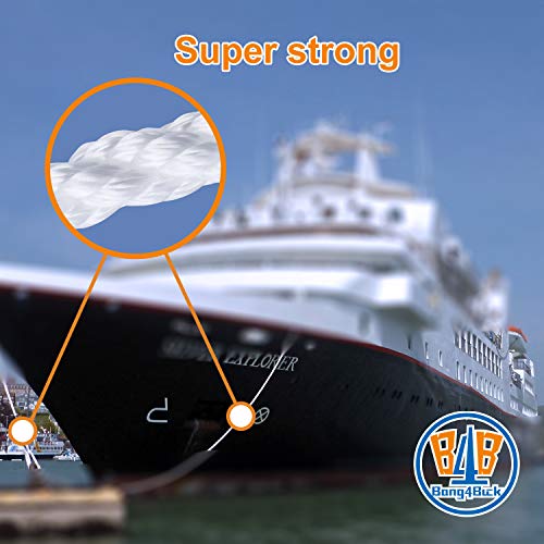 image for B4B BANG 4 BUCK Bang4buck Polypropylene Anchor Rope, 3/8 Inch 100 Feet