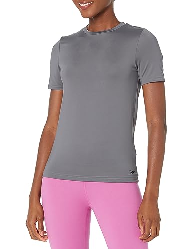Reebok Women's ID Training Workout Ready Speedwick T-Shirt, Cold Grey, L
