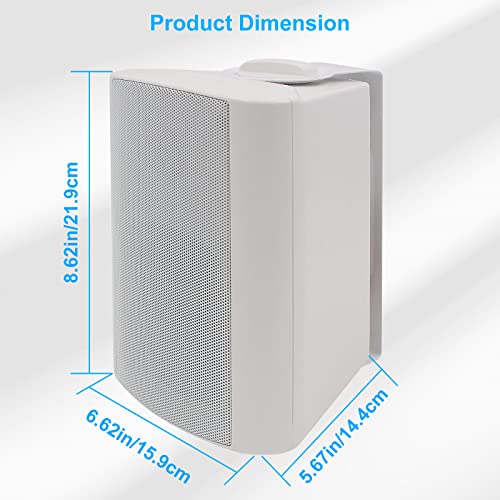 Herdio 4 Inches Indoor Outdoor Speakers Waterproof Patio Deck Wall Mount Speakers Herdio 4 Inches Indoor Outdoor Speakers Waterproof Patio Deck Wall Mount Speakers