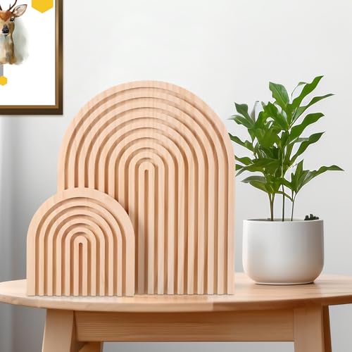 Farerkass 2 Unidades de Bandejas Decorativas Bohemias de Madera, para Estante de Pared, Chimenea, Mostrador, Mesa, Tocador, Decoración Estética Moderna para El Hogar, Sala de Estar, Cocina