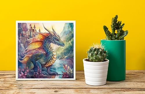 Image of Moohue Easy Stamped Cross Stitch Kits for Adults Beginners Animal Dragon Counted Cross Stitch Patterns Kits (Dragon 3)