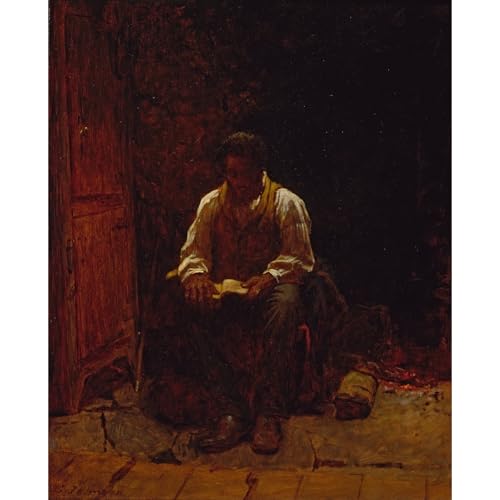 Impression sur toile Le Seigneur est mon berger Eastman Johnson 61x45cm