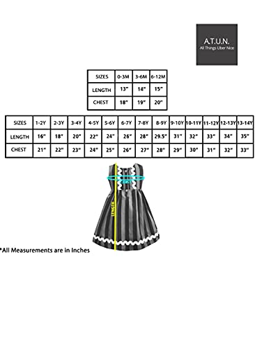 Image of A.T.U.N. (ALL THINGS UBER NICE) Girls Printed Cotton Skater Knee Length Casual Dress for Daily Occasions