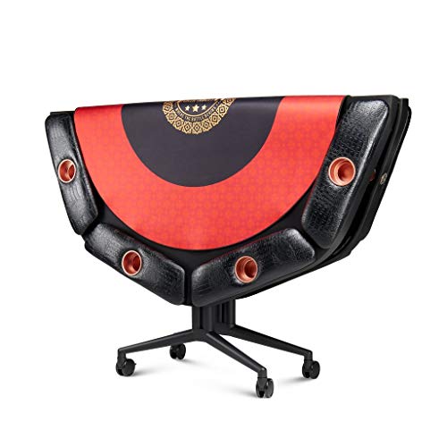 Triton Poker Folding 8 And 10 Player Poker Table Casino Style Fully Assembled With Interchangeable Mats And Wheel (8 Players) #TOP7