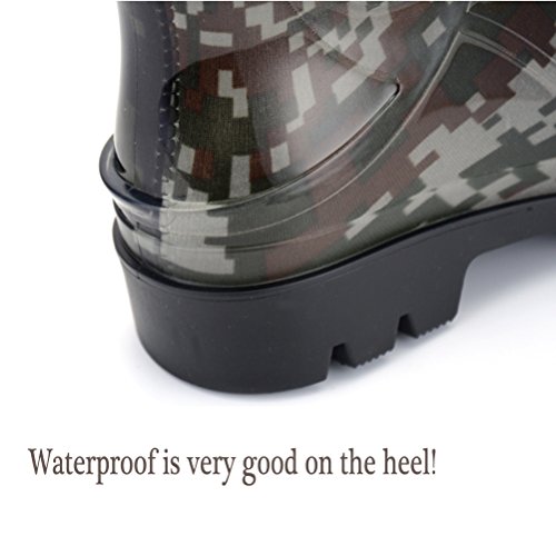 Kontai Man Knee High Rubber Rainboots Camo Waterproof Rubber Boots For Garden Man Rain Footwear Size #TOP2