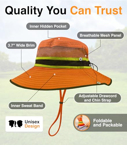 Image of GearTOP Safari Hat for Men Sun Hats for Women UV Protection UPF 50+ Fishing, Gardening, Hiking Hat (22-23 1 /2 inch)