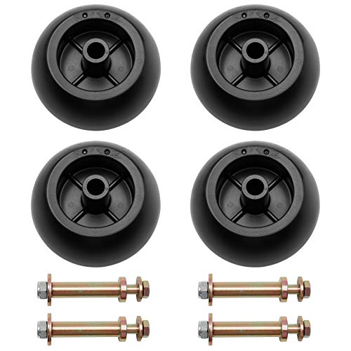 HQPASFY Mower Anti Scalp Deck Wheel Kit Set of 4 Replacement for Bad Boy 022-5234-98 Exmark 103-4051 103-7263 & Many Bore 5/8