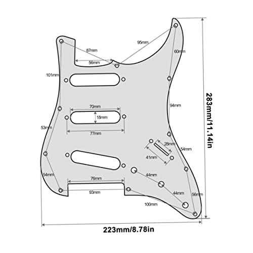 Pickguard chargé pré-pressé, pickguard de guitare Strat à 11 trous compatible avec Fender USA/Mexican Made Stratocaster… - Les Beatles, Paul McCartney, John Lennon, RIngo Starr, George Harrison Pickguard chargé pré-pressé, pickguard de guitare Strat à 11 trous compatible avec Fender USA/Mexican Made Stratocaster… – Image 3