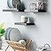 WELLAND Set of 2 Floating Shelves Wall Mounted Shelf, for Home Decor with 8