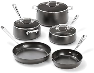 All-Clad HA1 Hard Anodized Nonstick (8-Piece) Pots and Pans Set N...