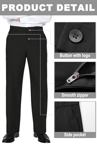 Image of Soojun Men's Classic Fit Flex Waist Flat Front Dress Pant