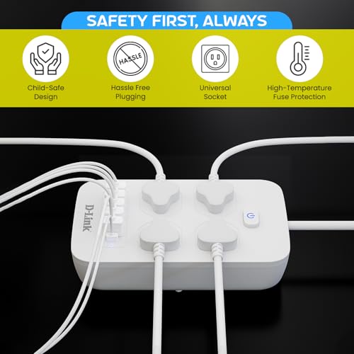 D-Link Power Strip with 4 Universal Sockets with Child Security - Image 5