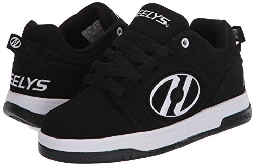 Heelys HE100713H-004-3 M US BIG KID Girls Voyager Tennis Shoe, Black/White, 3 Big Kid Us thumb #4