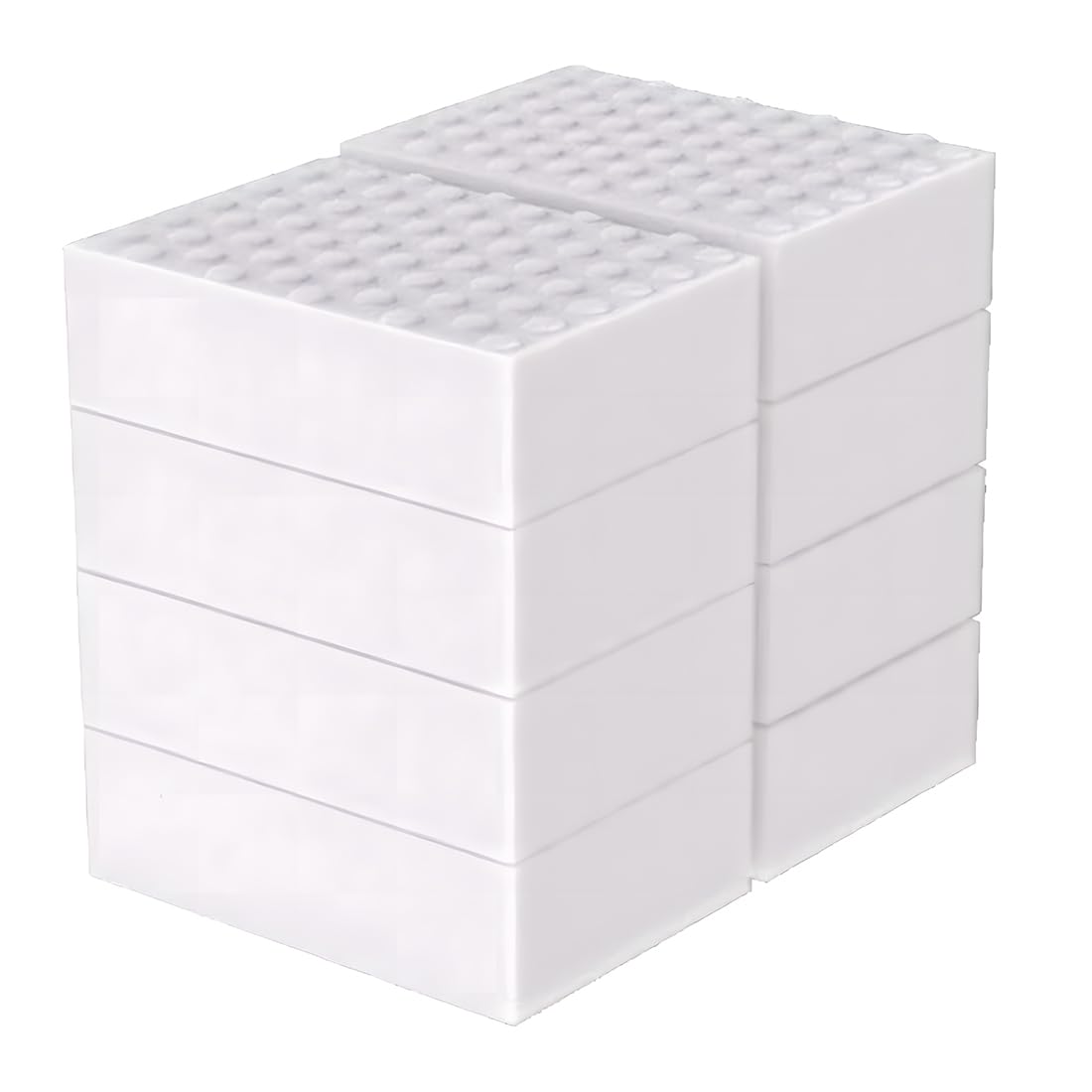 BCBF 8 Piezas Borrador Mágico,Esponja De Limpieza Mágica,Esponja Acolchada,Goma,Almohadilla Quitamanchas,Ecológica,Suministros De Limpieza Blancos