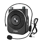 Eulps 20W Portable Voice Amplifier 2600mAh Rechargeable PA System with Wired Microphone Headset for Teacher, Tour Guide, Training, Meeting and Classroom