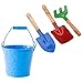 TOYANDONA 4Pcs Enfants Ensemble D' Outils De Jardinage Comprend Pelle Seau Houe Râteau Jouet De Plage Matériel de Jardinage Jardinage Science Cadeaux pour Enfants Les Tout- Petits