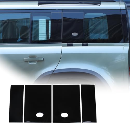 Car Rear Window Glass Decor Cover Compatible with Land Rover Defender 110 130 2020-2024 Rear Door Window Decals Glass Panel Cover Trim Exterior Decoration Accessories
