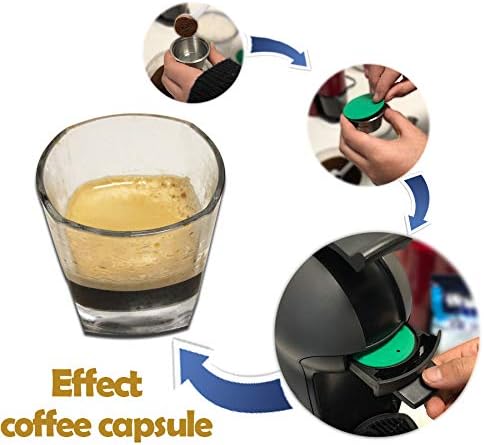 Miniatura 5 de Apto para cápsulas de café Dolce Gusto, cápsulas de cápsulas de café reutilizables de acero inoxidable, filtro de cápsulas de café recargable
