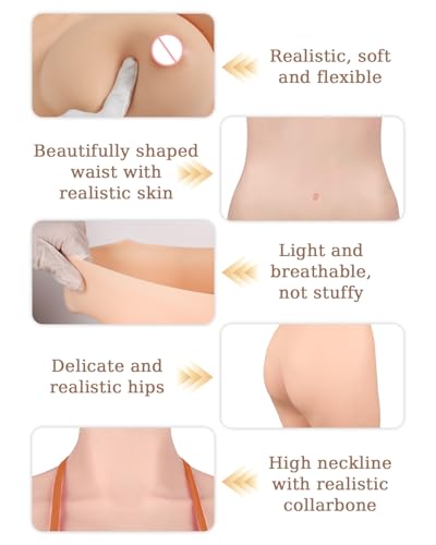 Silicone Bodysuit D Cup Breast Plate Crossdressing Apparel Male To Female For Crossdresser Transgender Drag Queen3