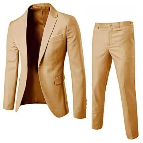 Men Deformation Suit Turndown Collar Solid One Button Set Daily Wear Suit4