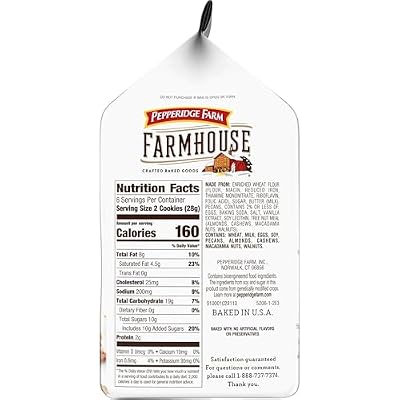 Pepperidge Farm Farmhouse Thin & Crispy Butter Pecan Cookies,5.9 oz. Bag,(Pack of 3)