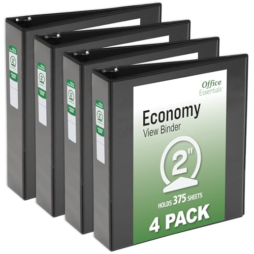 Office Essentials Economy View 3 Ring Binders, 2