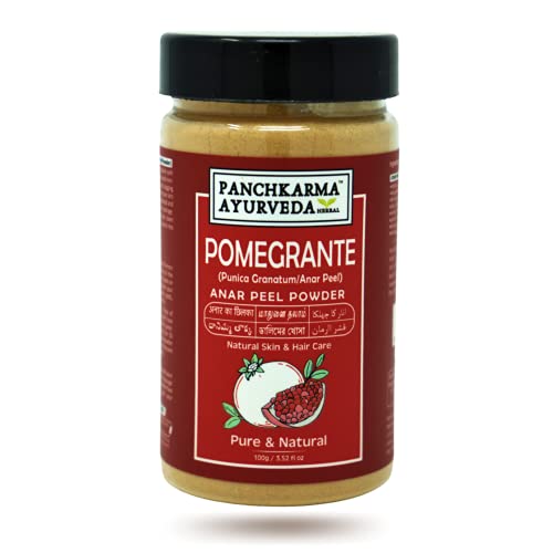 Image of Herbal & Natural Pomegranate Peel Powder (Punica granatum /Anar Peel Powder) For Fairness Sun-Tan Acne-Spot Face Pack & Hair Shine Anti Hair-Fall Hair Pack (100g)