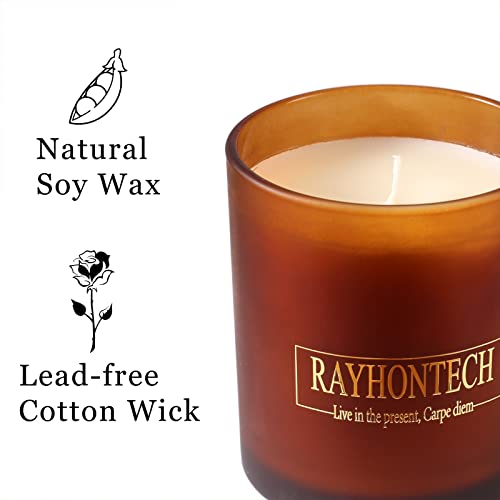 English Pear Freesia Soy Candles In Jars Scented, Aromatherapy Candle Gift For Men, Long Lasting Candles For Home Scented, 7.8Oz #TOP3