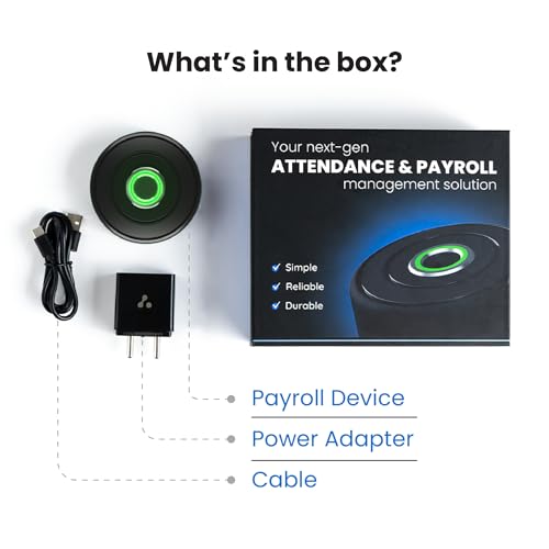 Image of Payroll Attendance Machine + Software, 12 Months Subscription Included, Biometric Device, Employee Time Tracking Device, Payroll Solution for SMBs