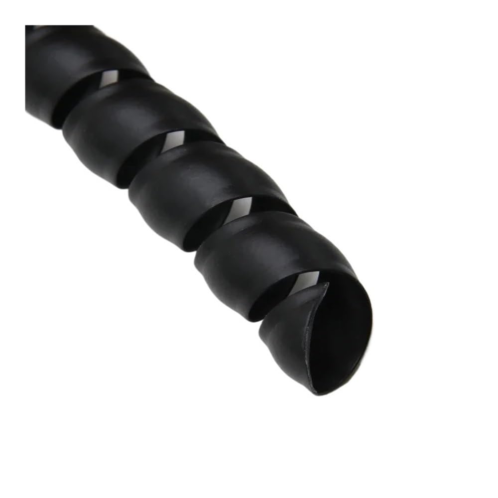 2/5/10 metros, 8 mm ~ 40 mm, organizador de líneas, protección de tuberías, flexible, espiral, protector de cable, cubierta de cable (negro, diámetro interior de 30 mm, 10 metros)