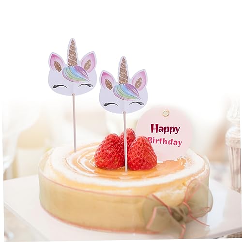 Abaodam 24 Pçs Cupcake Decoração De Bolo De Festa Picaretas De Cupcake Decoração De Aniversário De B