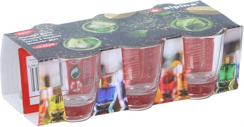Alpina Juego De 6 Vasos De Chupito - Vasitos Aperitivo De 45 Ml - Vasos Cristal Para Lavavajillas - Perfectos Para Chupitos Y Juegos De Bebida - Transparentes
