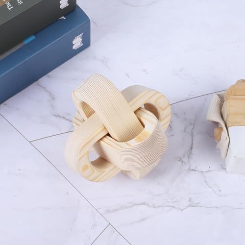 Sculpture de nœud en bois faite main pour décoration de table chic
