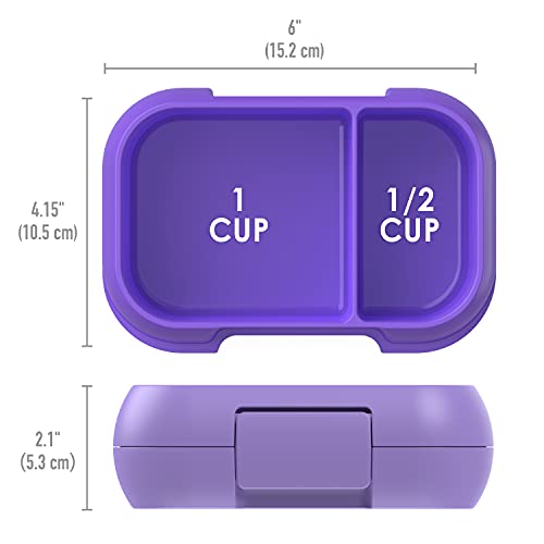 Bentgo Kids Snack - 2 Compartment Leak-Proof Bento-Style Food Storage For Snacks And Small Meals, Easy-Open Latch, Dishwasher Safe, And Bpa-Free - Ideal For Ages 3+ (Purple) #TOP6