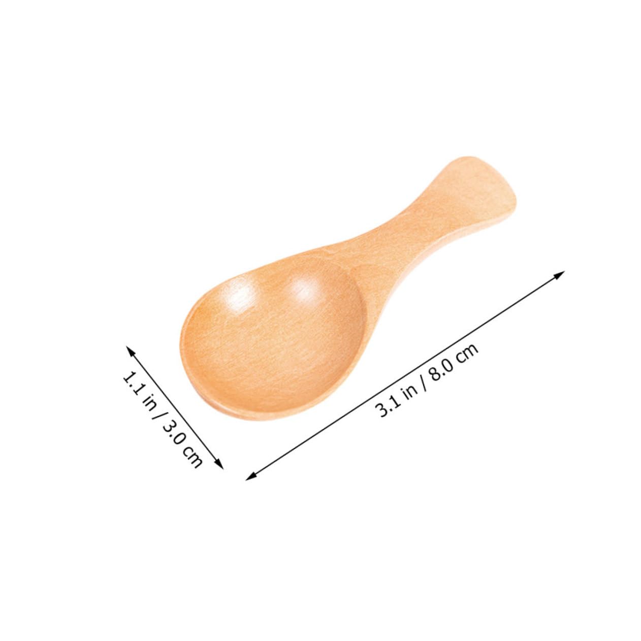 SOLUSTRE 4 Pcs Wooden Spoons for Desserts Tea and Teaspoons Kitchen Gadgets for Home Shops and Hotels