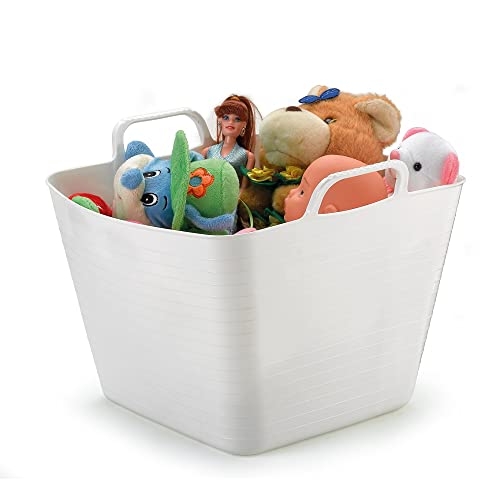 Cesto Multiuso Quadrado Branco 22l Balde