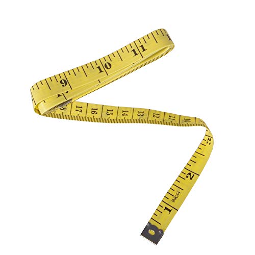 Tape Measure For Body,Soft Flexible Double Scale Foldable Measurement Tape For Sewing, Tailor,Craft,Cloth,Weight Loss,60 Inch/ 150 Cm (1-Pack Yellow) #TOP1