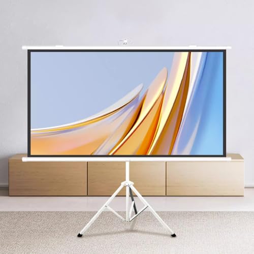 Pantalla de proyector portátil con tripie, 60 pulg